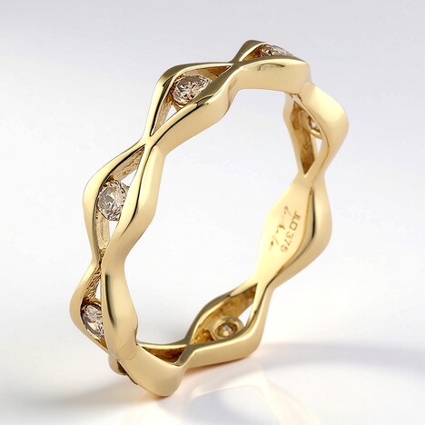 Anello in oro con Diamante Champagne I2 (de Melo Gold)