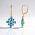 Boucles d'oreilles en argent et Apatite bleu néon