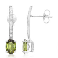 Boucles d'oreilles en argent et Tourmaline cuprifère