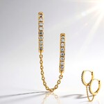 Boucles d'oreilles à clips en argent et Zircon