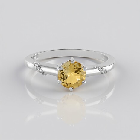 Anello in argento con Citrino