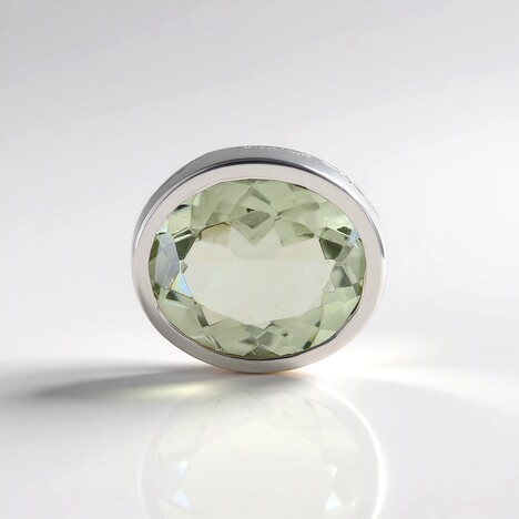 Ciondolo in argento con Ametista Verde (MONOSONO COLLECTION)