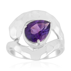 Zilveren ring met een Uruguay amethist