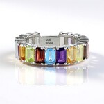 Anello in argento con Ametista Zambiana