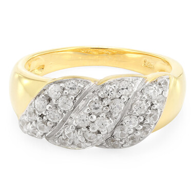 Anello placcato in oro con Zircone