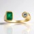 Anello in oro con Smeraldo Zambia