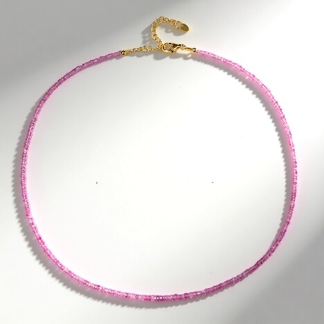 Collana in argento con Zaffiro Rosa