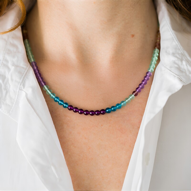 Collar en plata con Fluorita