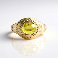 Anello in oro con Sfene