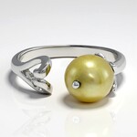 Anello in argento con Perla di Acqua Dolce (MONOSONO COLLECTION)