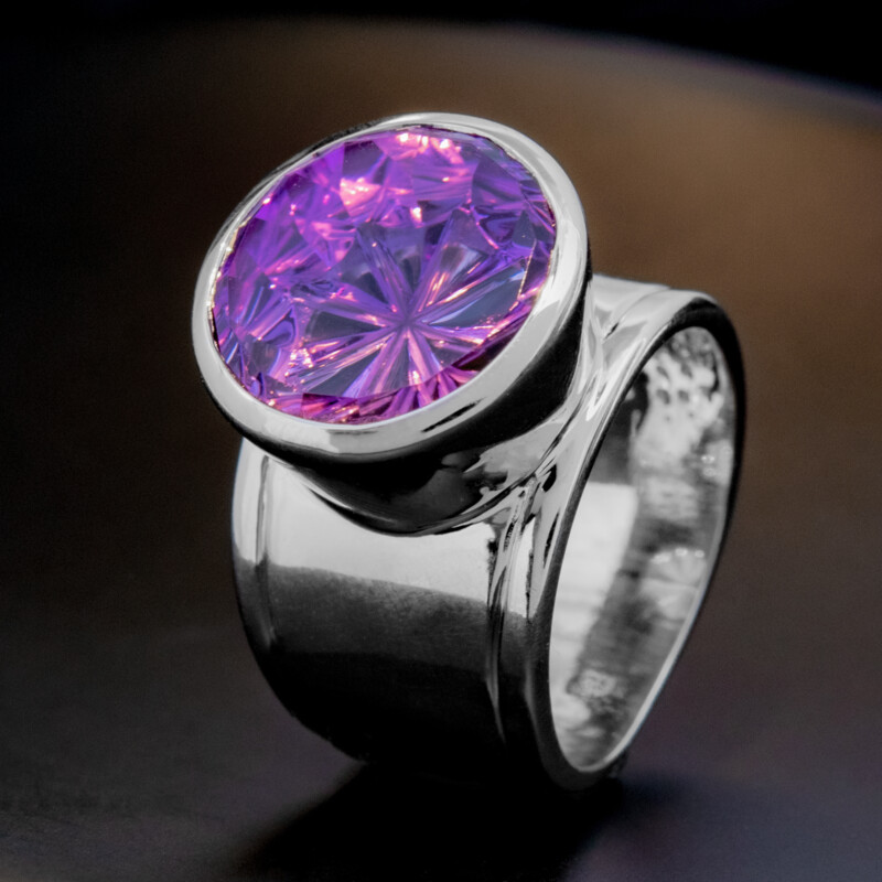 Lavendel-Amethyst-Silberring