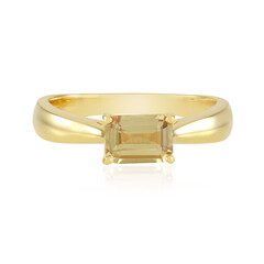 Zilveren ring met een Gele Zirkoon (Adela Silber)