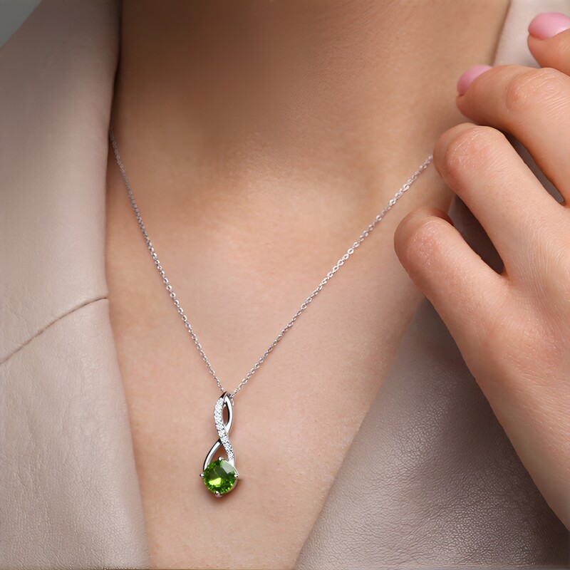 Pendentif en argent et Péridot