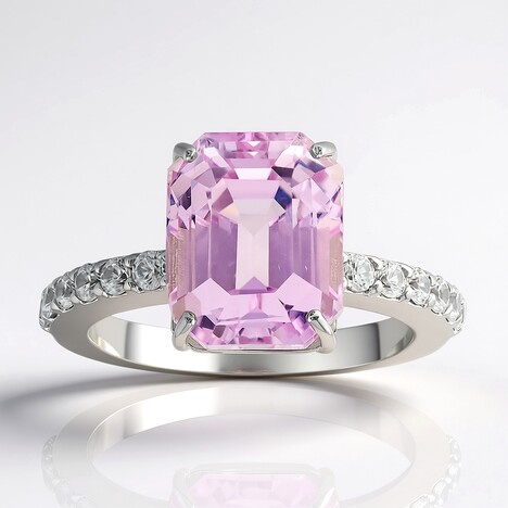 Bague en argent et Kunzite