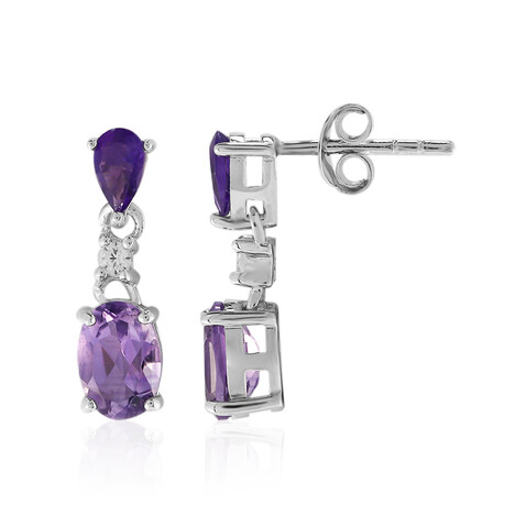 Amethyst-Silberohrringe