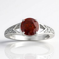 Zilveren ring met een sfaleriet