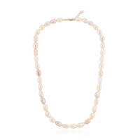 Zilveren halsketting met zoetwater kweekparels (TPC)