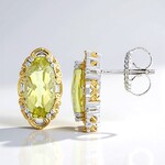 Orecchini in argento con Quarzo Ouro Verde (Gems en Vogue)