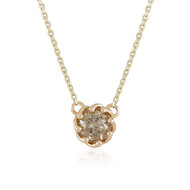 Gouden halsketting met een I2 Champagne Diamant (de Melo Gold)