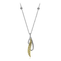 Gelber SI2 Brillant-Goldhalskette (CIRARI)