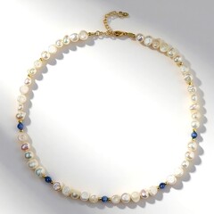 Collana in argento con Perla d'Acqua Dolce Bianca