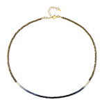 Collar en plata con Hematita dorada