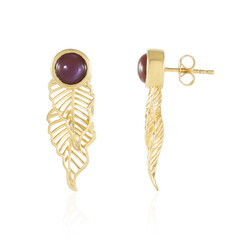 Pendientes en plata con Piedra de luna chocolate
