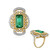 Bague en or et Emeraude de Zambie AAA (AMAYANI)