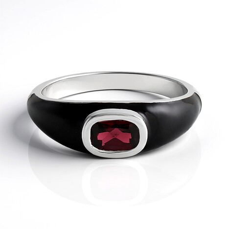 Anello in argento con Rodolite Lampone