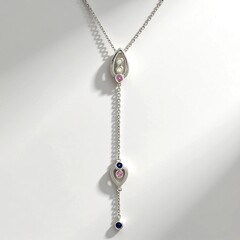 Collier en argent et Saphir du Laos (Jahdo)