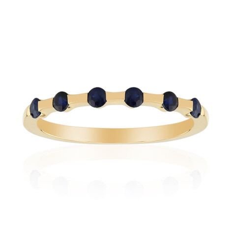 Blauer Saphir-Goldring
