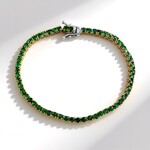 Bracciale in argento con Smeraldo Zambia (Gems en Vogue)
