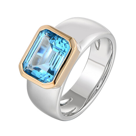 Anillo en plata con Topacio de Marambaia