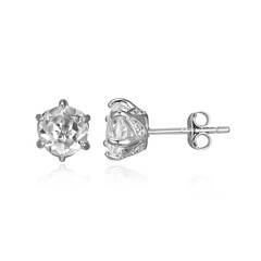 Pendientes en plata con Topacio blanco