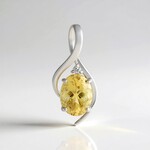 Ciondolo in argento con Berillo Giallo