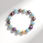 Peach Freshwater Pearl Bracelet (Riya)