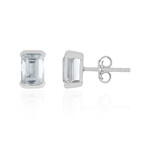 Pendientes en plata con Aguamarina de Brasil
