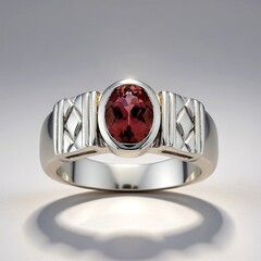 Anello in argento con Tormalina Rosa Brasiliana