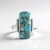 Anello in argento con Turchese Ramato Blu Mohave (Faszination Türkis)