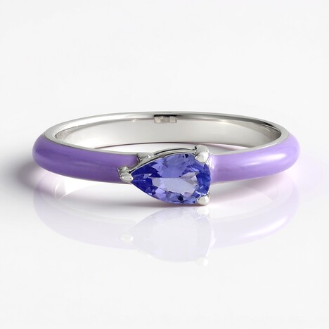 Anello in argento con Tanzanite