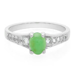 Anello in argento con Crisoprasio Imperiale