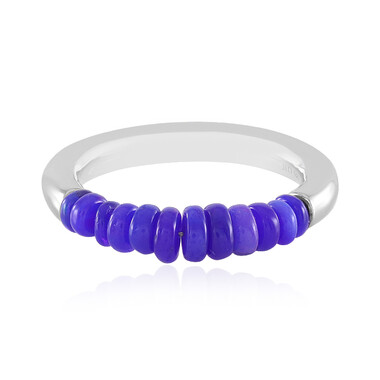 Äthiopischer Blauer Opal-Silberring