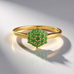 Anello in argento con Tsavorite della Tanzania