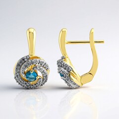 Orecchini in oro con Haüyne