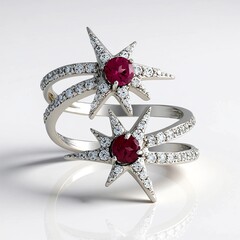 Anello in argento con Granato Malaya