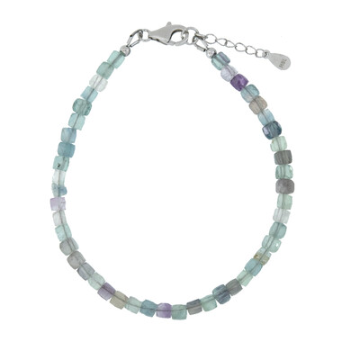 Fluorit-Silberarmband
