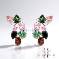 Pendientes en plata con Turmalina rosa de Brasil (de Melo Essence)