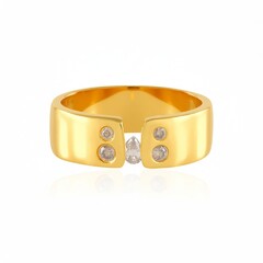 I2 Champagner-Brillant-Silberring (de Melo Essence)