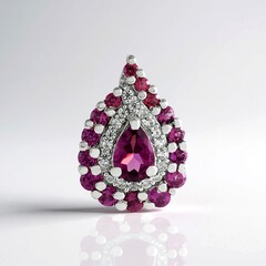 Pendentif en argent et Grenat Rhodolite