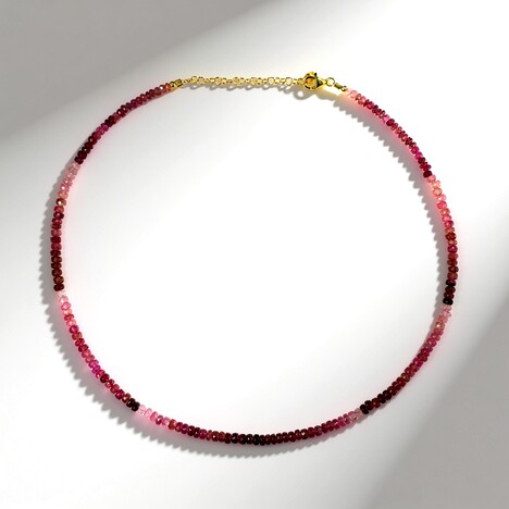 Collana in argento con Tormalina Rosa Nigeriana